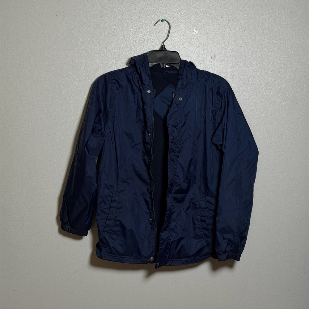 George Kids Girl Navy Blue Hooded Jacket Full Zip size‎ L(10/12)